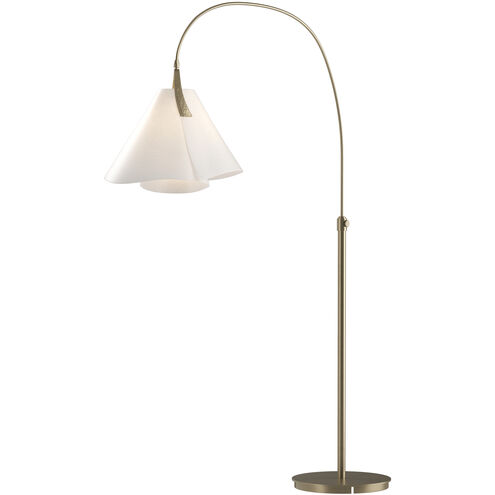 Mobius 66.3 inch 100 watt Soft Gold Arc Floor Lamp Portable Light in Spun Frost