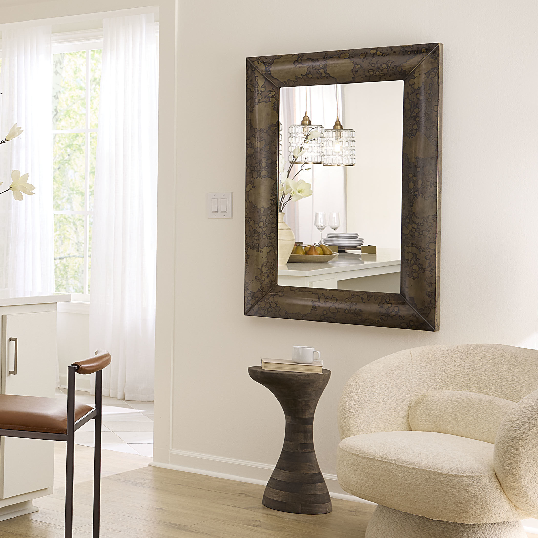 Empire 48 X 33 inch Acid Wash Patina Mirror, Inline