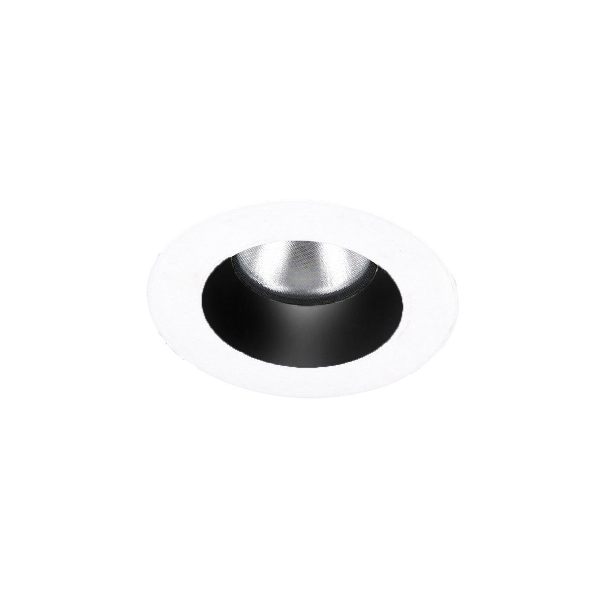 Aether LED B/Wt Recessed Lighting in Narrow, 90, 3000K, Black/White, Round