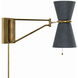 Gable 2 Light 6.50 inch Swing Arm Light/Wall Lamp