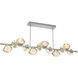 Mesa LED 72 inch Beige Silver Chandelier Ceiling Light in Amber, 2700K LED, Twisted Branch