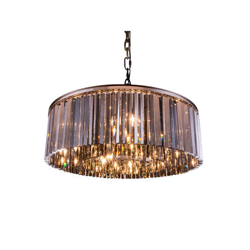 Sydney 10 Light 44 inch Polished Nickel Pendant Ceiling Light in Silver Shade, Urban Classic