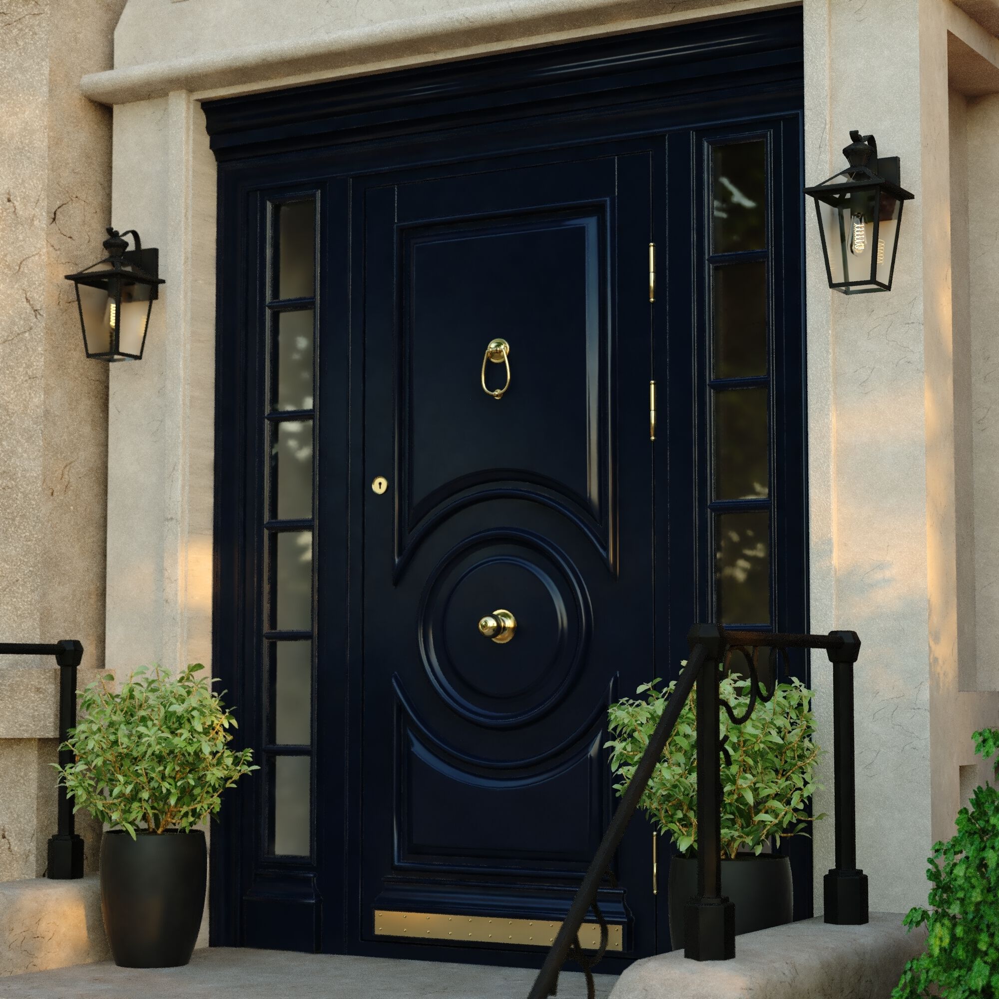 Derby Matte Black Outdoor Motion Sensor