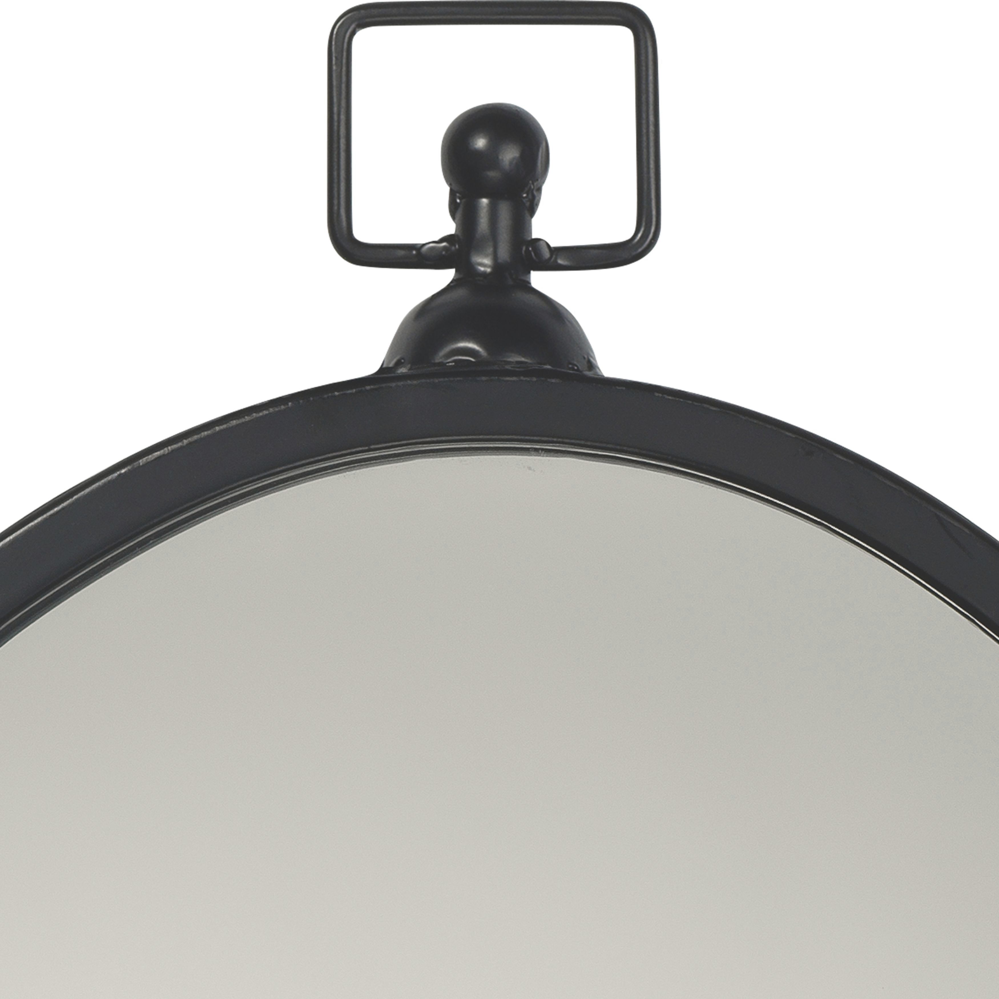 Wade 34.25 X 17.75 inch Black with Beveled Mirror Wall Mirror