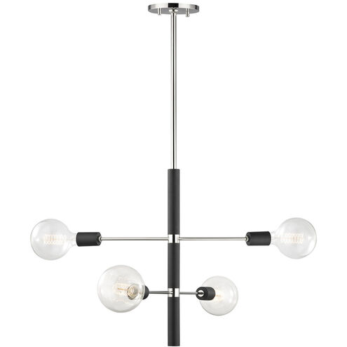 Astrid 4 Light 24 inch Polished Nickel Chandelier Ceiling Light