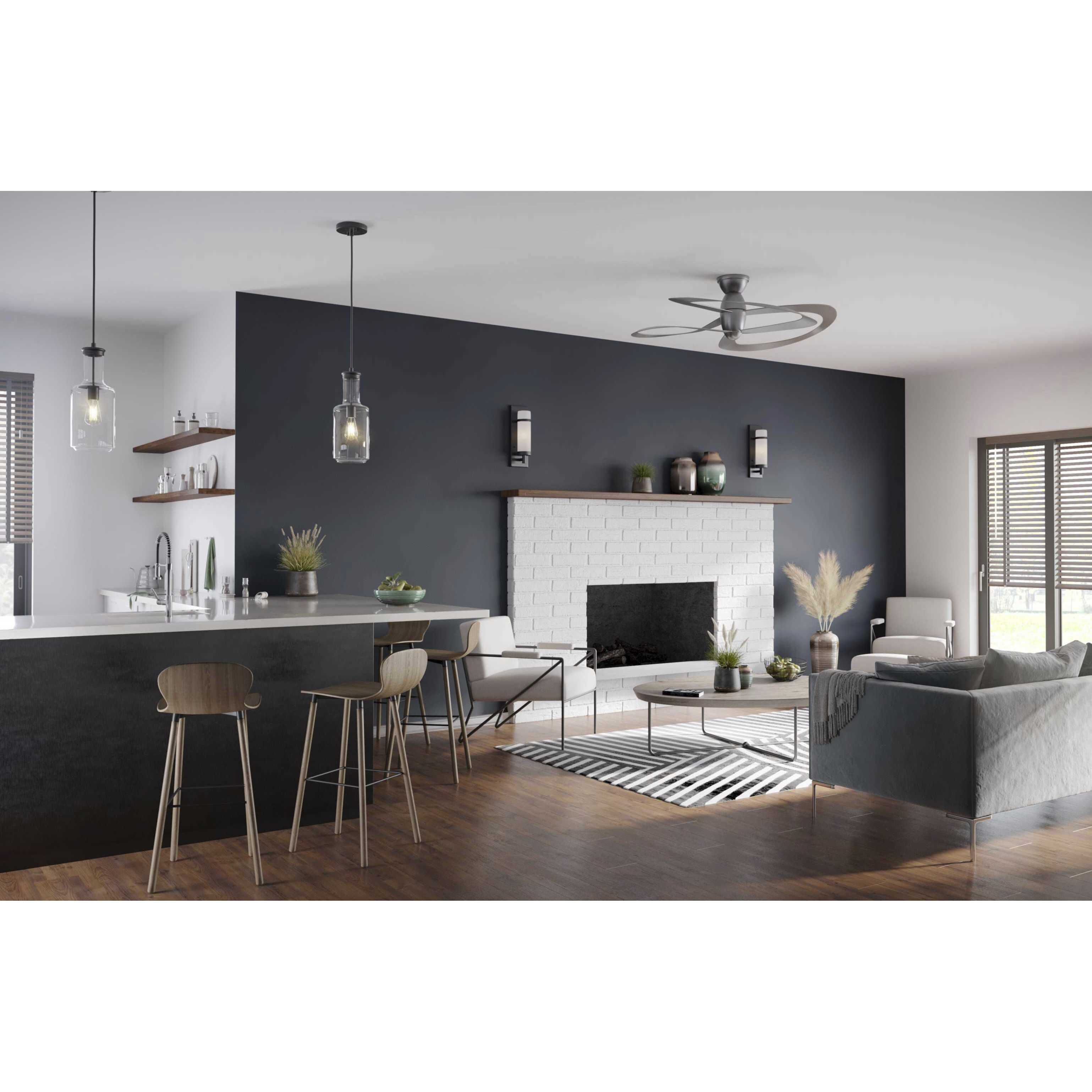 Latrobe 1 Light Matte Black Pendant Ceiling Light