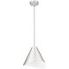Aria 1 Light 12 inch Brushed Nickel Pendant Ceiling Light in Brushed Nickel & Inner White