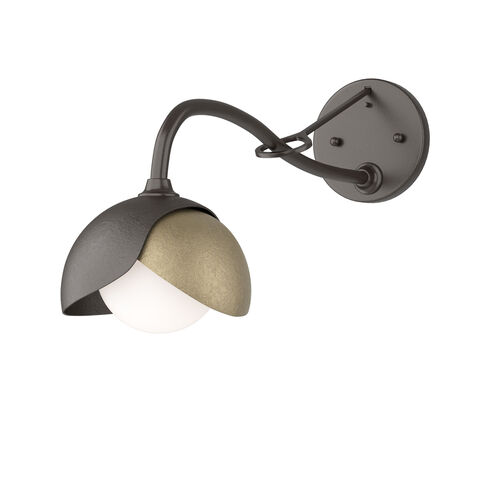 Brooklyn 1 Light 6 inch Oil Rubbed Bronze and Soft Gold Long-Arm Sconce Wall Light in Oil Rubbed Bronze/Soft Gold, Long-Arm