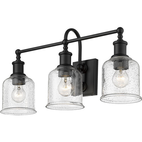 Bryant 3 Light 24 inch Matte Black Vanity Wall Light