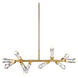 Angelus 10 Light 48 inch Aged Brass Linear Pendant Ceiling Light