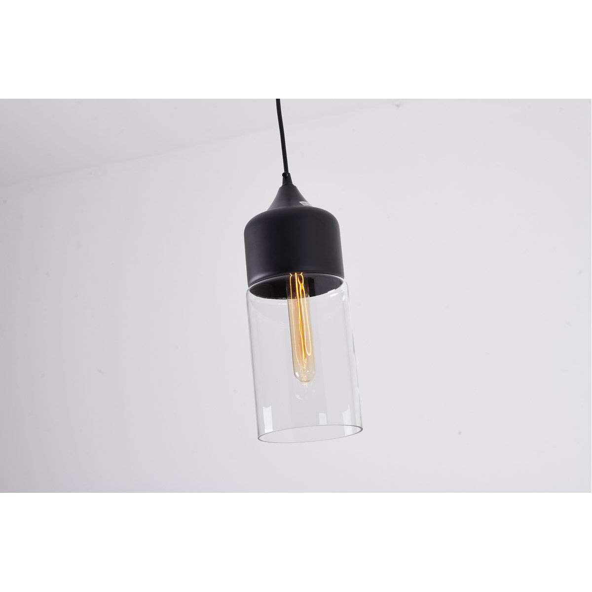 Du Series Pendant Ceiling Light, Black Frame
