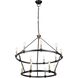 Notting Hill LED 36 inch Black and Brushed Brass Chandelier Ceiling Light