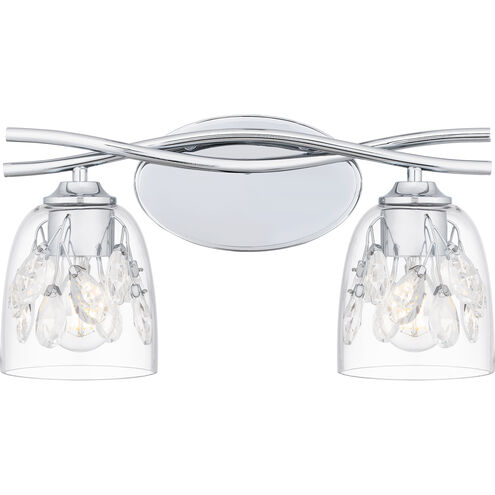 Ansley 2 Light 16 inch Polished Chrome Bath Light Wall Light, Medium