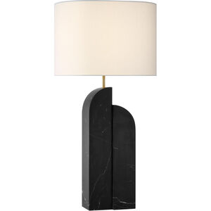 Kelly Wearstler Savoye 34 inch 15.00 watt Black Marble Right Table Lamp Portable Light, Large