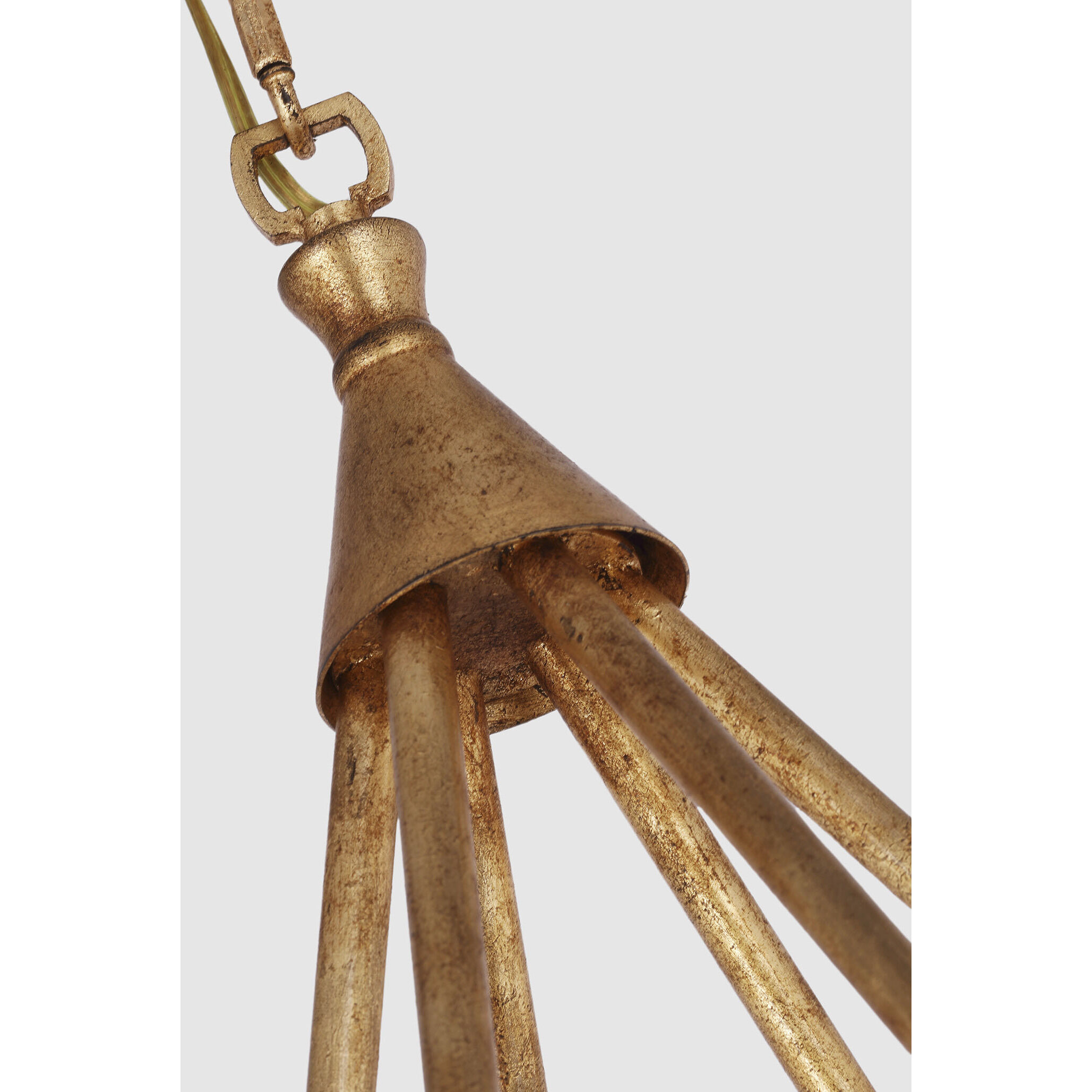 Julie Neill Lorio LED 33 inch Gilded Iron Chandelier Ceiling Light, Large