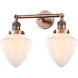 Franklin Restoration Bullet 2 Light 18 inch Antique Copper Bath Vanity Light Wall Light