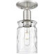 Arcadia Candor 1 Light 4.88 inch Brushed Satin Nickel Semi-Flush Mount Ceiling Light