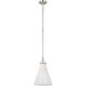 Chapman & Myers Parkington LED 11 inch Polished Nickel Conical Pendant Ceiling Light