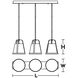 Lizzette Linear Pendant Ceiling Light in Satin Nickel