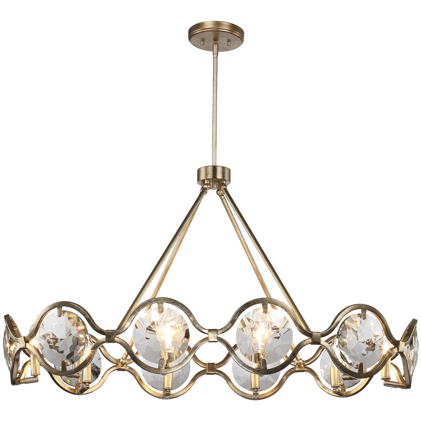 Quincy 10 Light 40 inch Distressed Twilight Linear Chandelier Ceiling Light