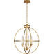 Chapman & Myers Lexie LED 30 inch Gilded Iron Globe Lantern Pendant Ceiling Light