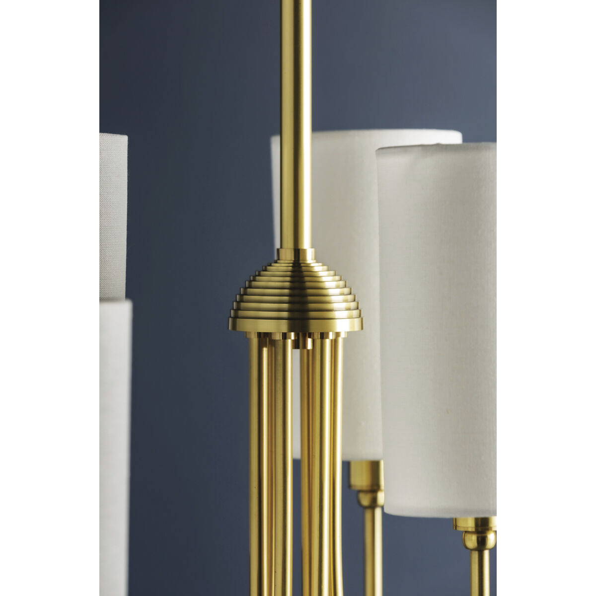 Harlem 6 Light 27.5 inch Aged Brass Chandelier Ceiling Light