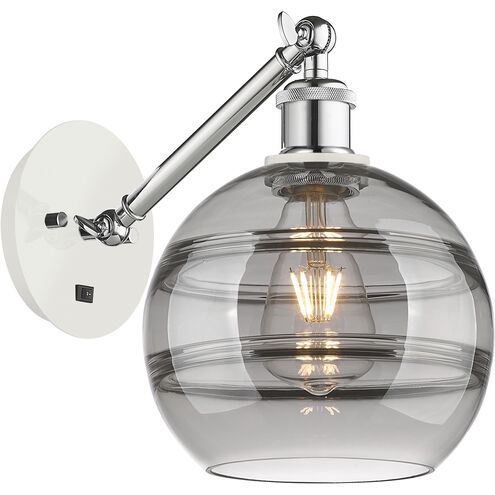 Ballston Rochester 1 Light 8 inch White Polished Chrome Sconce Wall Light