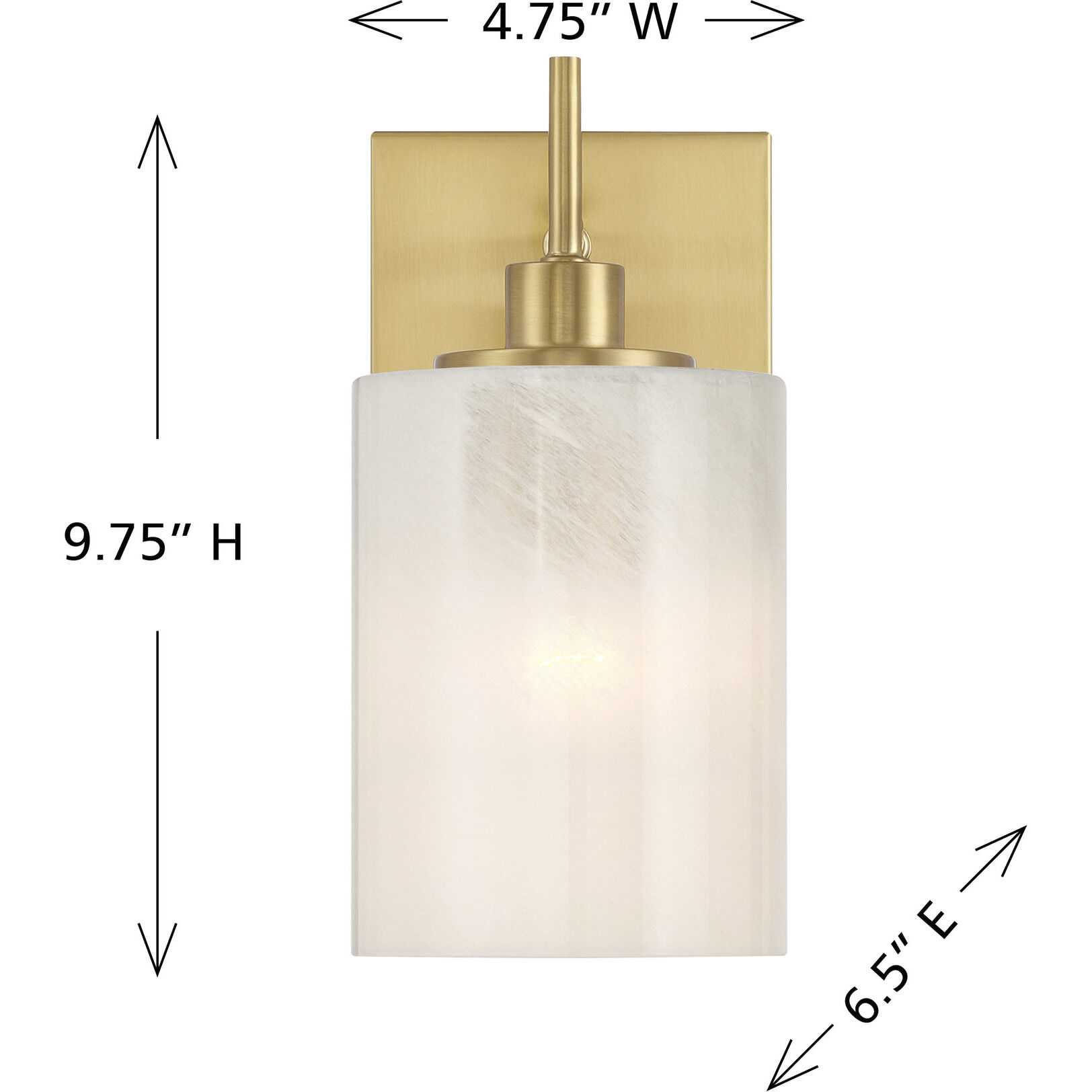 Modern 1 Light 4.75 inch Natural Brass Wall Sconce Wall Light