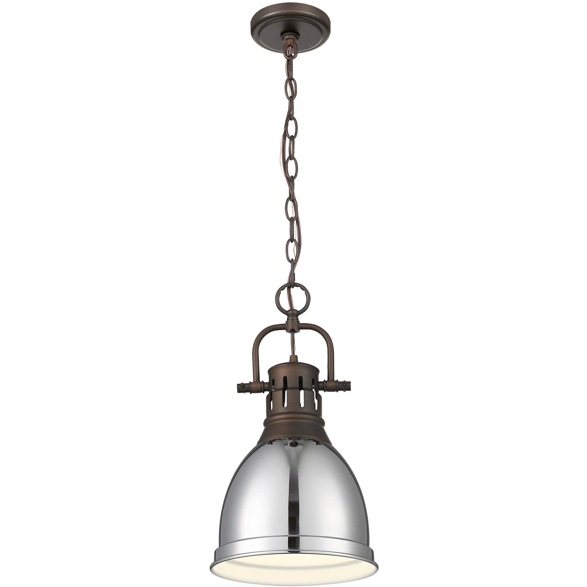 Yep Duncan 1 Light 8.88 inch Rubbed Bronze Pendant Ceiling Light in Chrome, Small