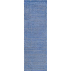Prague 96 X 30 inch Sky Blue/Cream Rugs, Viscose and Polyester