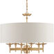 Bering 7 Light 28 inch Antique Brass Chandelier Ceiling Light