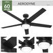 Aerodyne 60 inch Matte Black Ceiling Fan