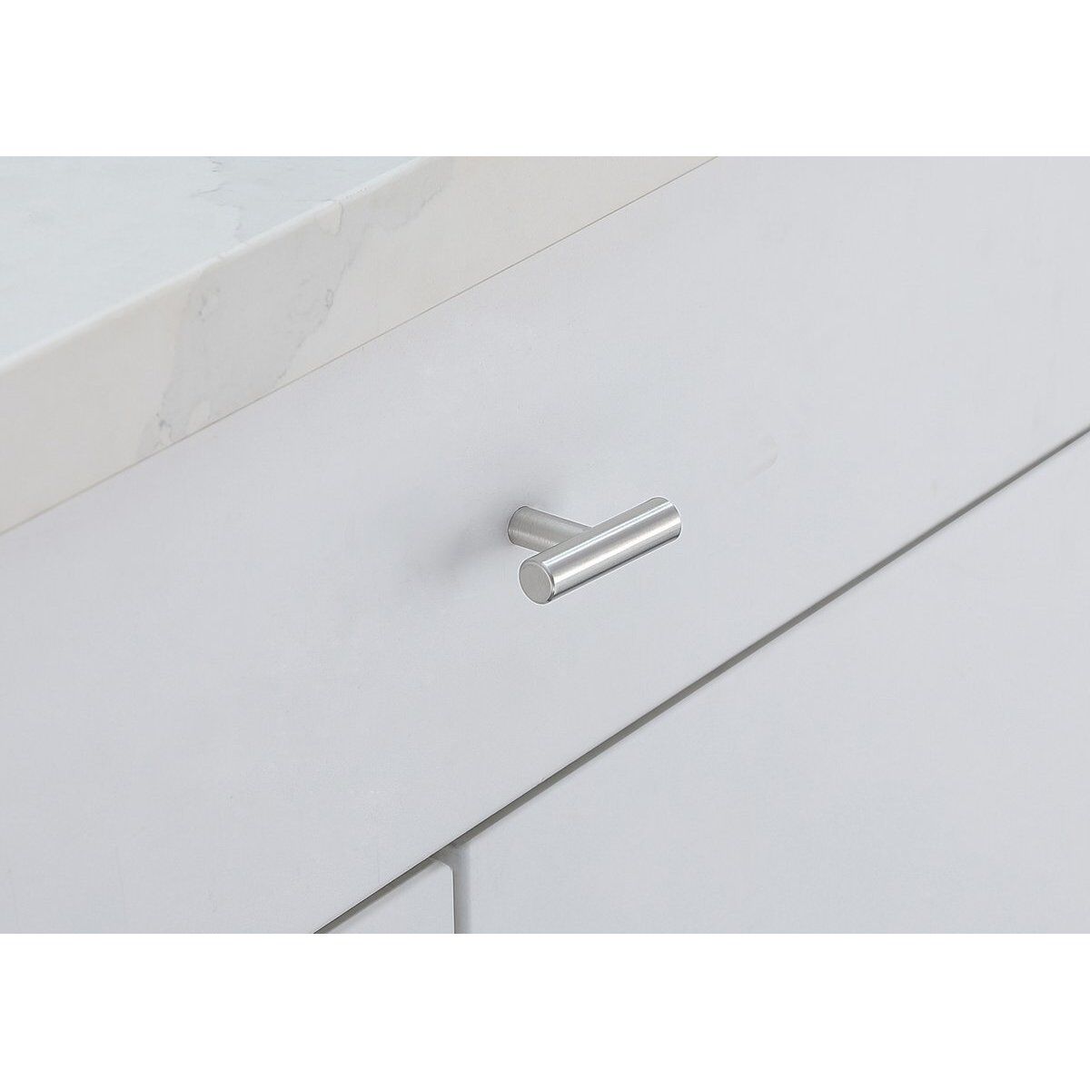 Quinn Brushed Nickel Hardware Drawer Pull, Set of 10