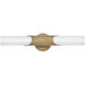 Grace LED 5 inch Textured Heritage Brass Bath Light Wall Light