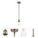 Ballston Bare Bulb LED 4.5 inch Antique Copper Pendant Ceiling Light, Ballston