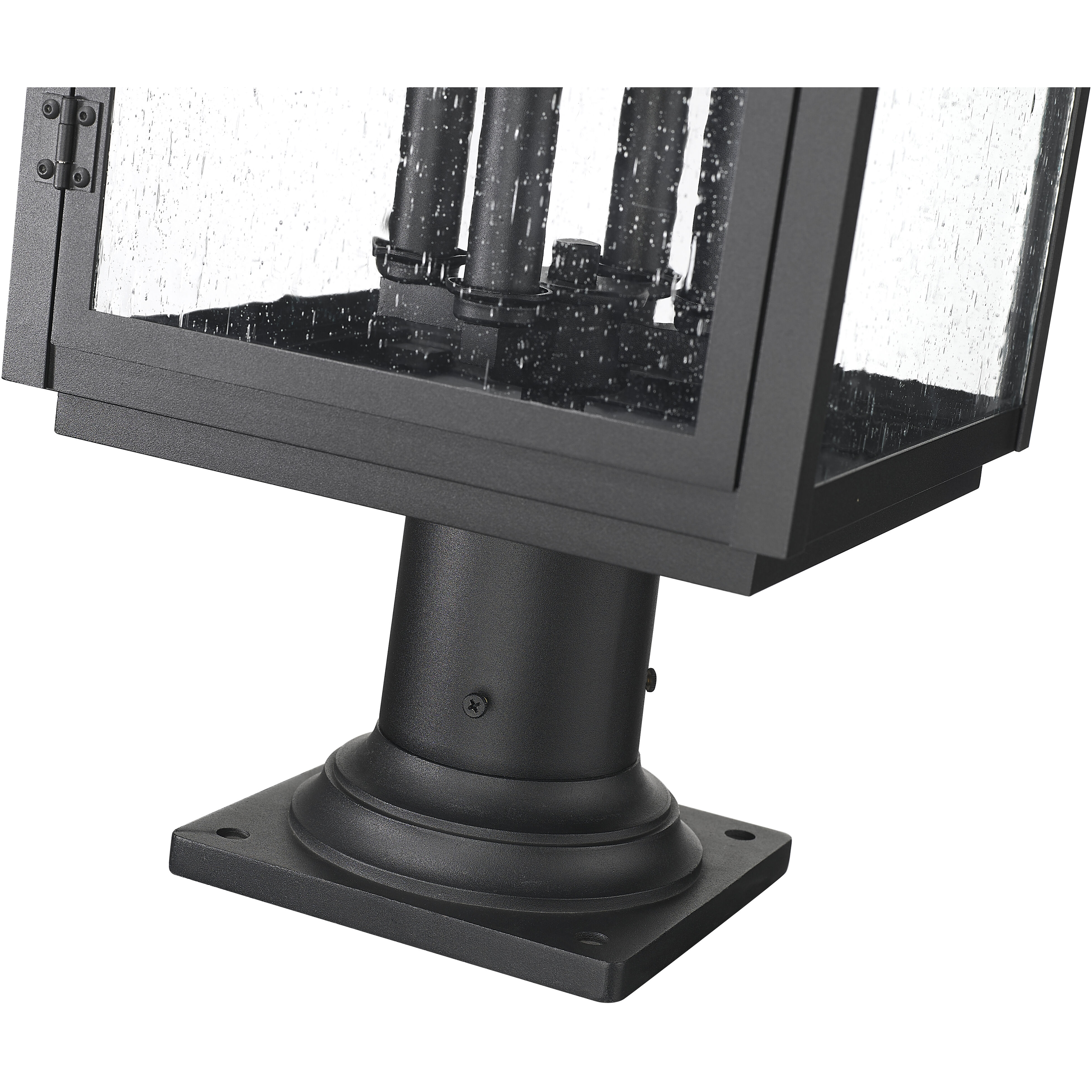 Hartwell 4 Light 24.75 inch Sand Black Outdoor Pier Mounted Fixture