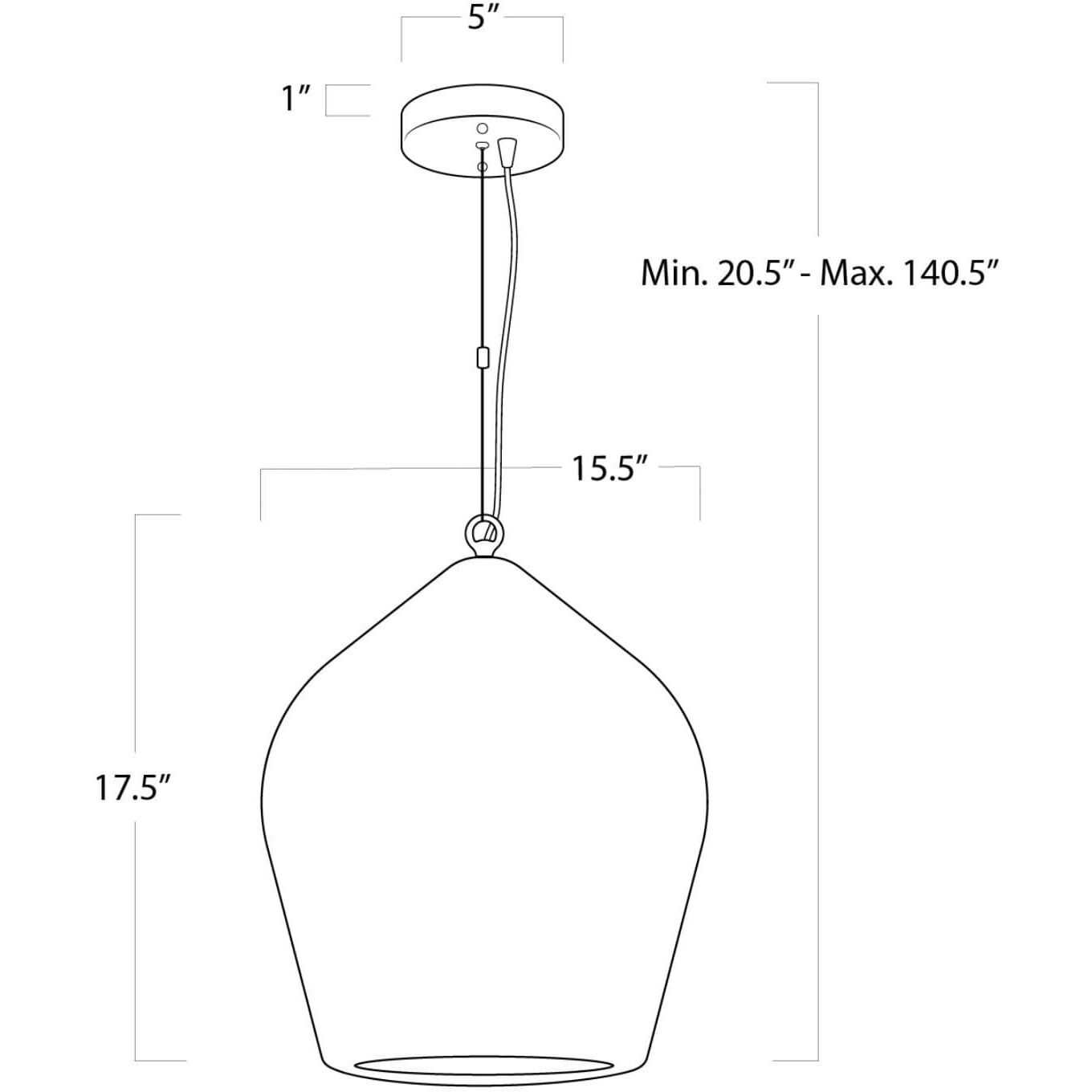 Georgian 1 Light 14.5 inch White Pendant Ceiling Light