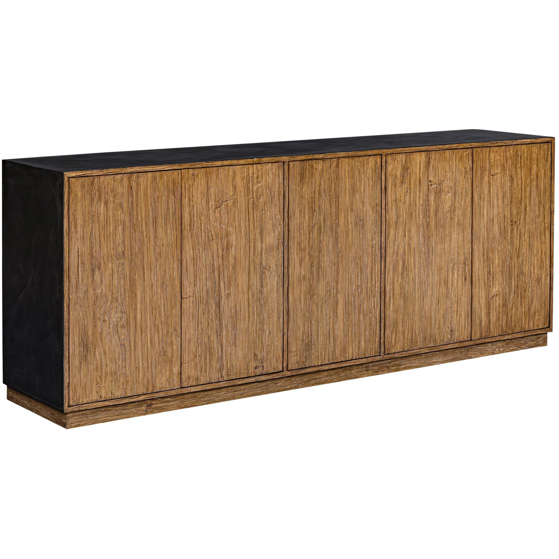 Kelvin 90.25 inch Teak Wood Media Console