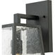 Logan 1 Light 16 inch Matte Black with Clear Outdoor Wall Sconce