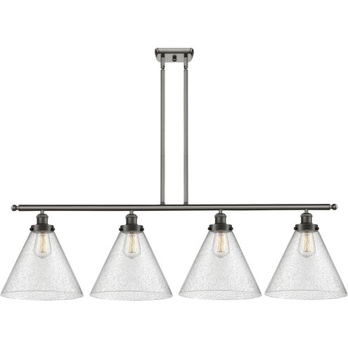 Ballston X-Large Cone LED 48 inch Oil Rubbed Bronze Island Light Ceiling Light in Seedy Glass