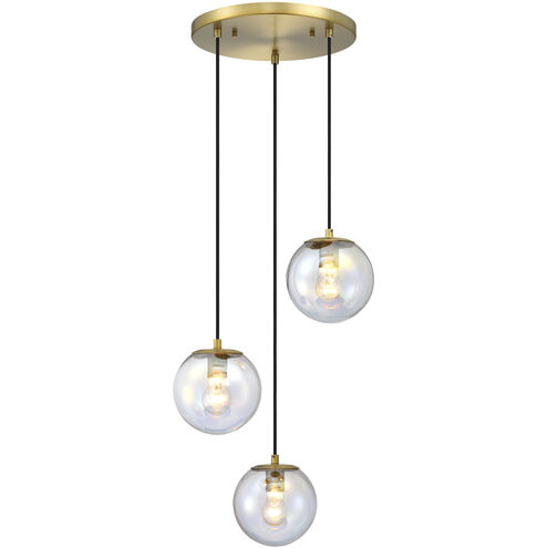 Neva LED 17.75 inch Brushed Gold Chandelier Ceiling Light