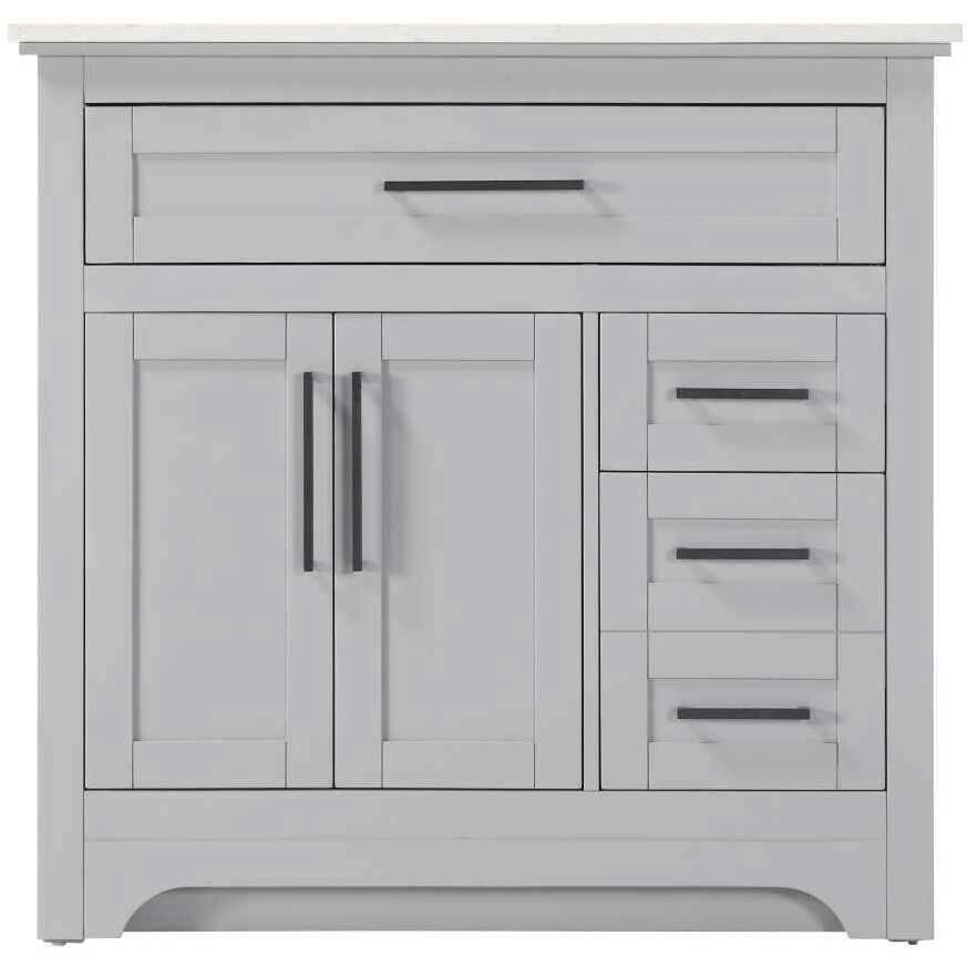 Remington 36 X 35 inch Grey Bathroom Vanity Cabinet