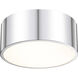 Harley 2 Light 12 inch Chrome Flush Mount Ceiling Light