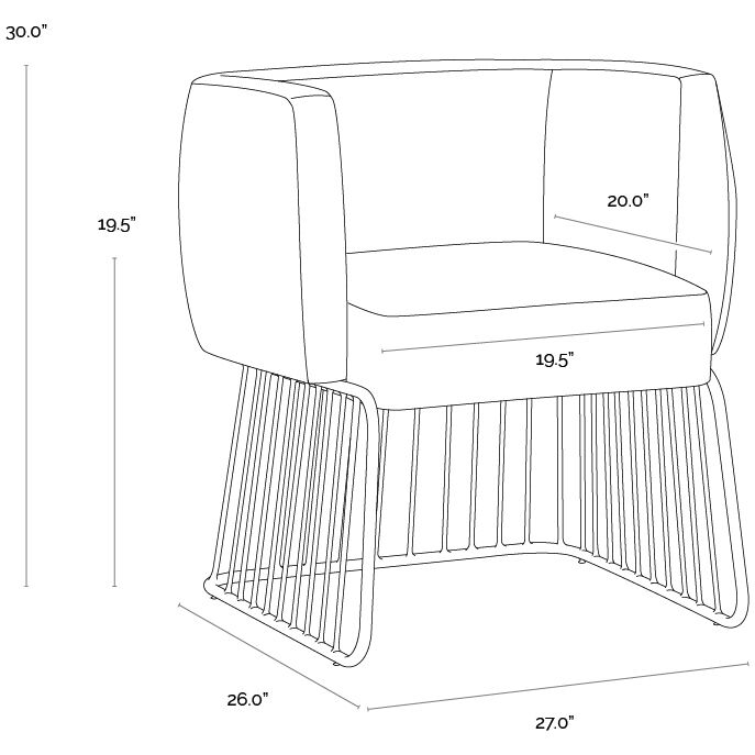 Gala Forest Green Dining Armchair