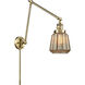 Chatham 30 inch 3.50 watt Antique Brass Swing Arm Wall Light, Franklin Restoration