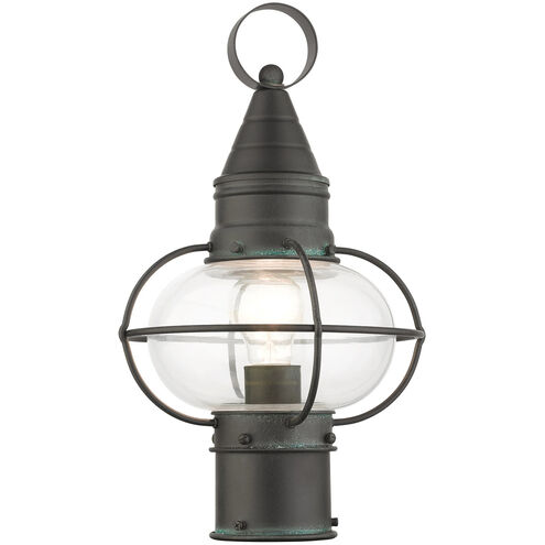 Newburyport 1 Light 15 inch Charcoal Outdoor Post Top Lantern