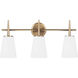 Driscoll 3 Light 24.5 inch Satin Brass Wall Bath Fixture Wall Light