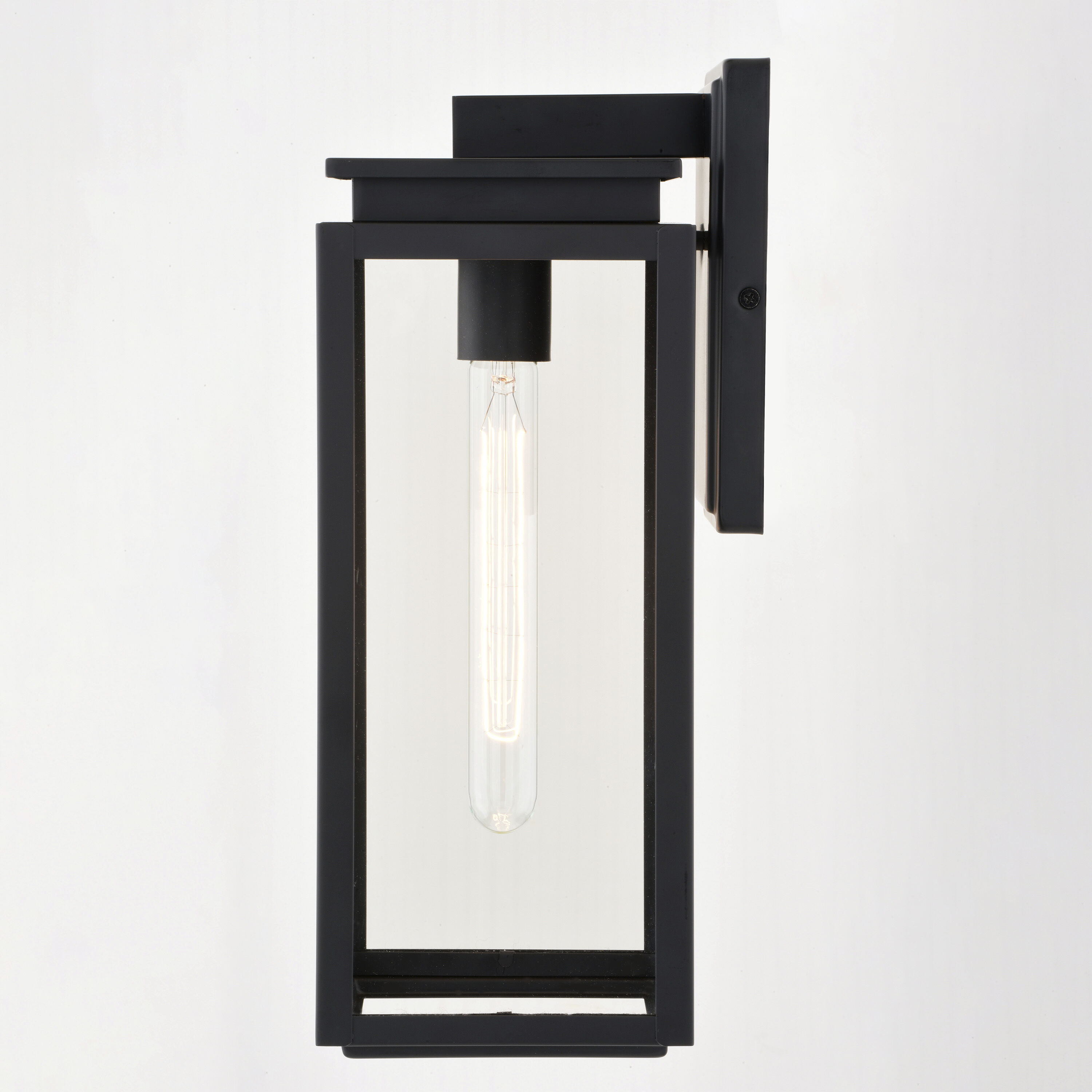 Uptown 1 Light 15.75 inch Matte Black Outdoor Wall Lantern