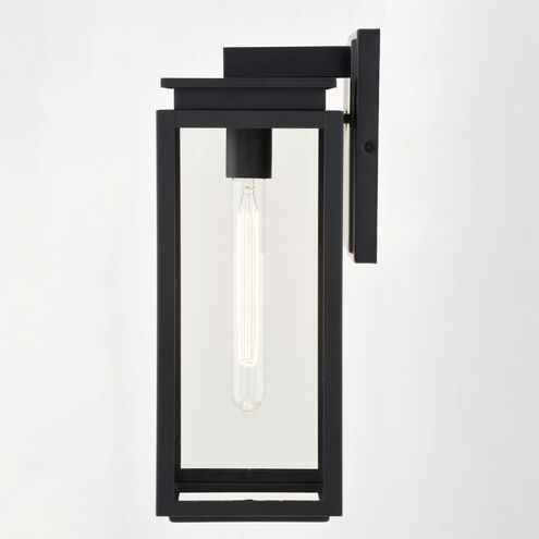 Uptown 1 Light 15.75 inch Matte Black Outdoor Wall Lantern