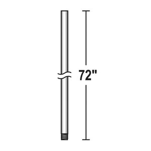 Fan Accessory Matte Silver Fan Downrod, 72"